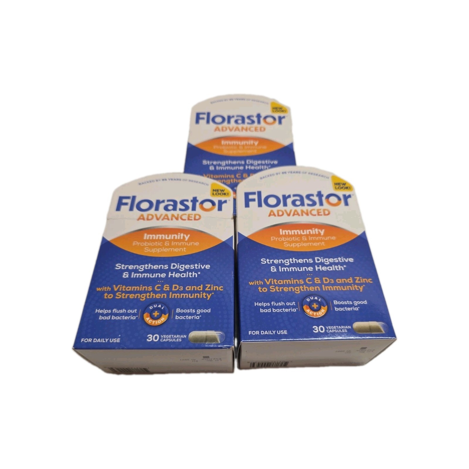 Florastor Plus Immune Support Vegetable Supplement for Adults – 90 Capsules
