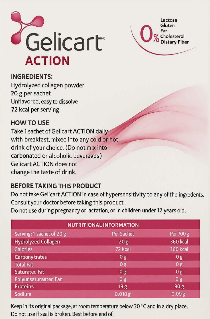 Gelicart ADVANCE Hydrolyzed Collagen 30 Sachets
