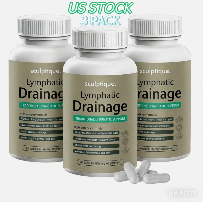 3 PACK Sculptique Lymphatic Drainage Capsules, Lymphatic Drainage, 60 Capsules