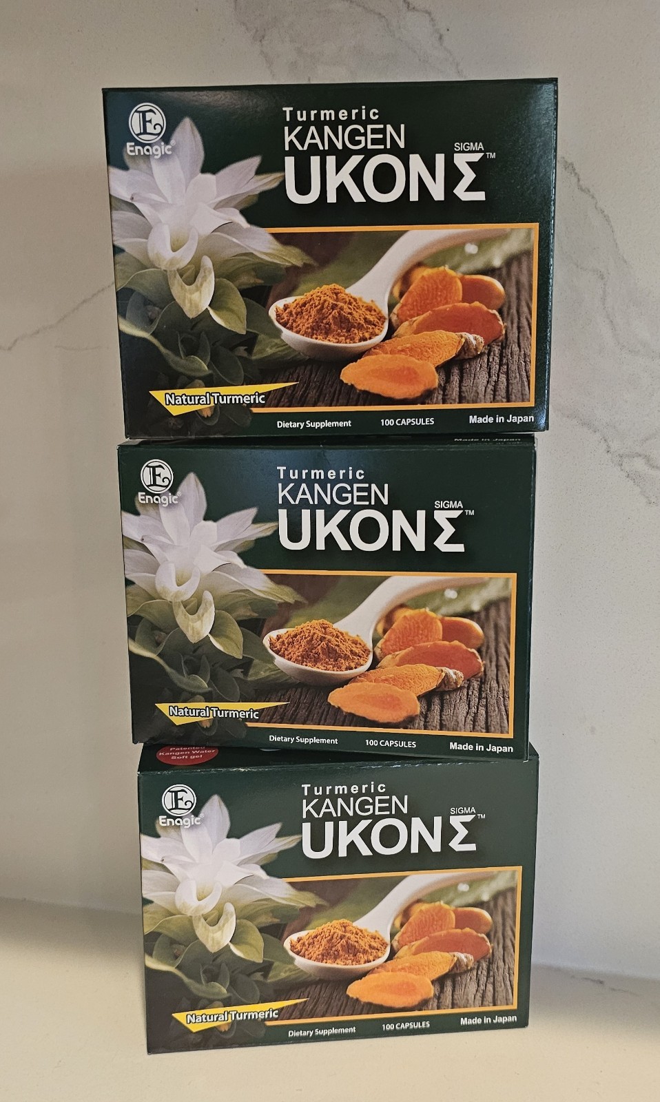 10 Boxes Turmeric Kangen Ukon Turmeric ENAGIC 100 Vegan Softgels Exp 07/2027
