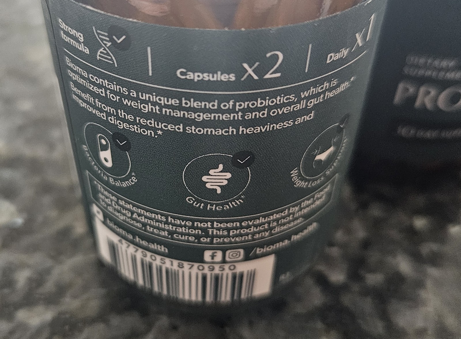 Lot of Bioma Probiotics Vegan Capsules 30 Day Supply