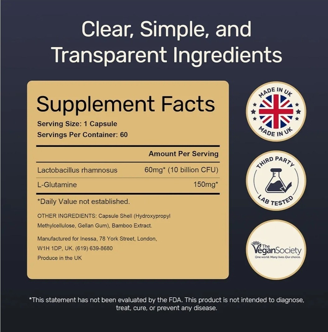 2X Inessa Advanced Daily Biotic Probiotic 10 Billion CFU 60 Vegan Caps Exp 3/28