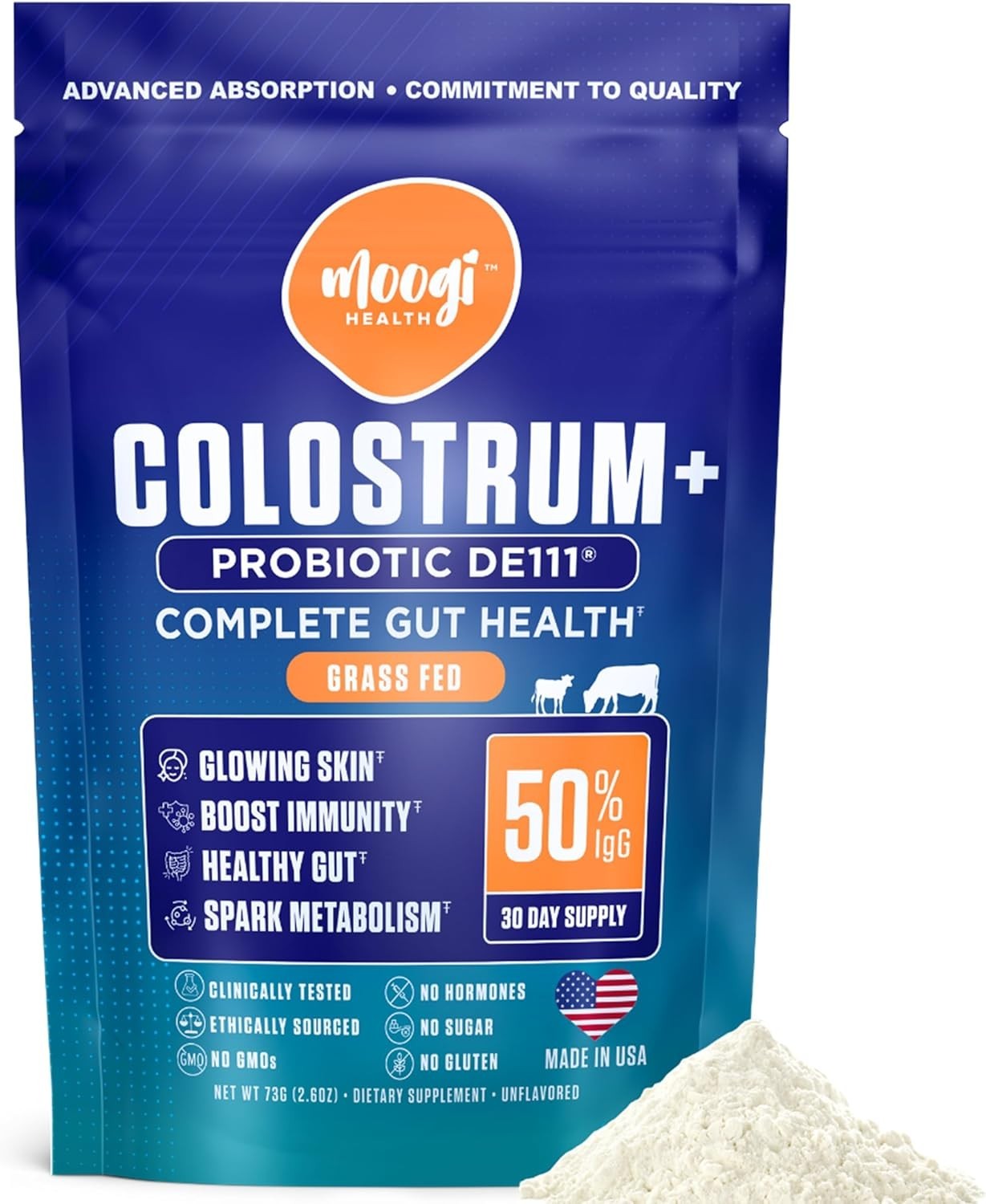 BestBy01/27 Moogi Performance+ Colostrum DE111 Probiotic 30-Day Supply