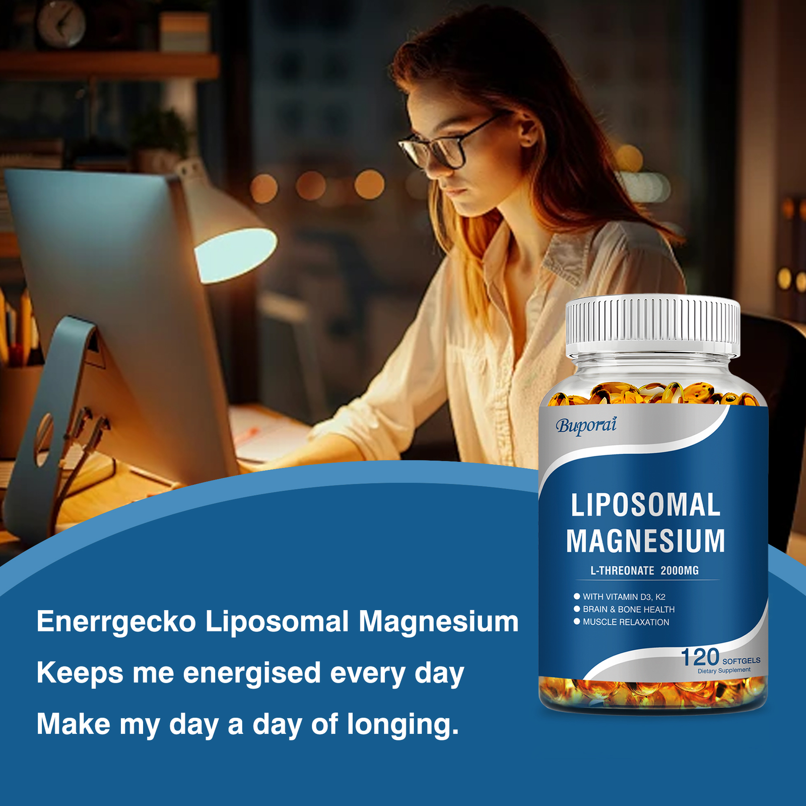 Liposomal Magnesium L-Threonate – Brain, Heart, Bone, Muscle & Sleep Support
