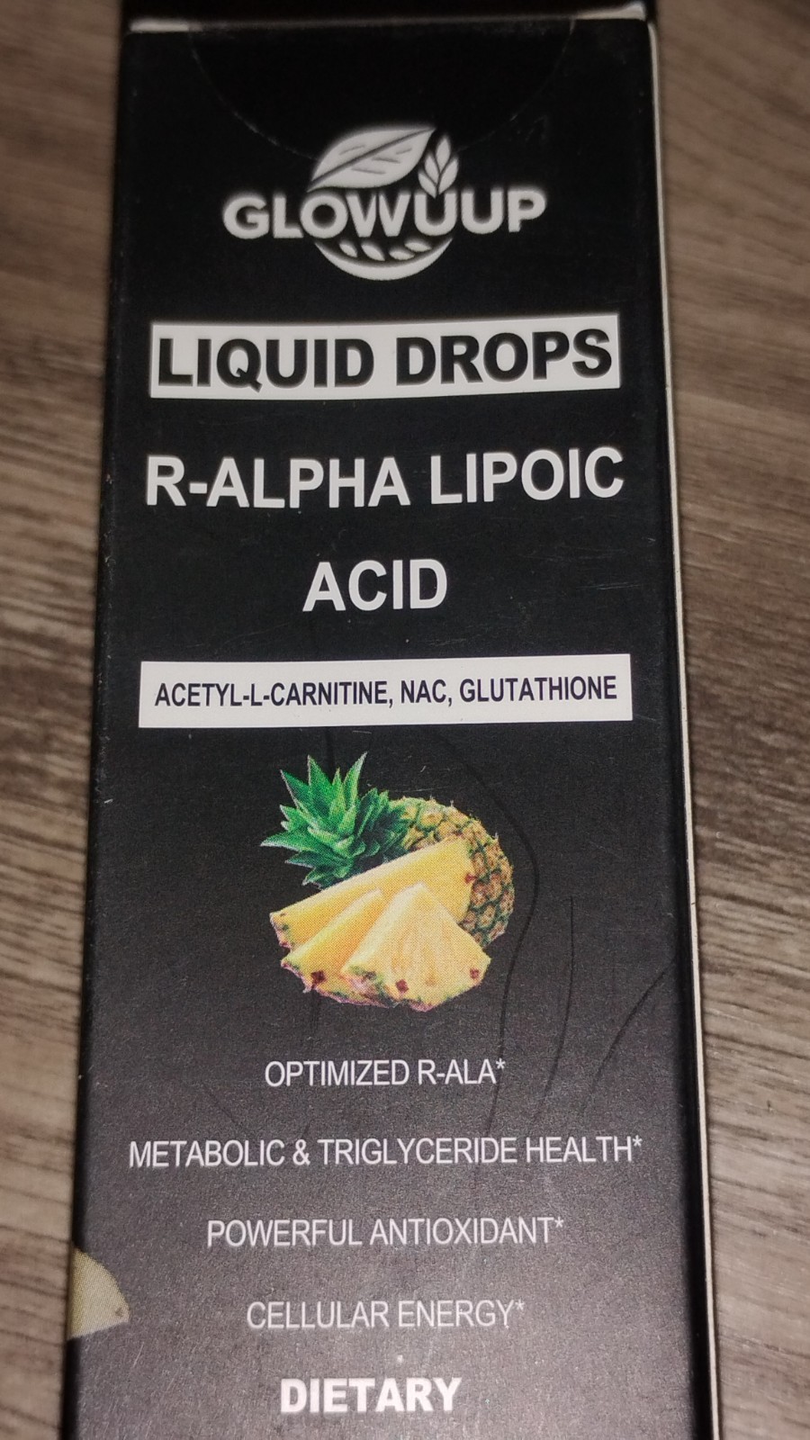 R Alpha Lipoic Acid 600mg Liquid Drops for Neuropathy Gluten Free Non GMO 2fl oz