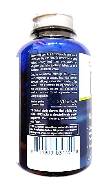 FOCUS Factor Dietary Supplement Nutrition for the Brain 180 Tablets EXP 07/2027