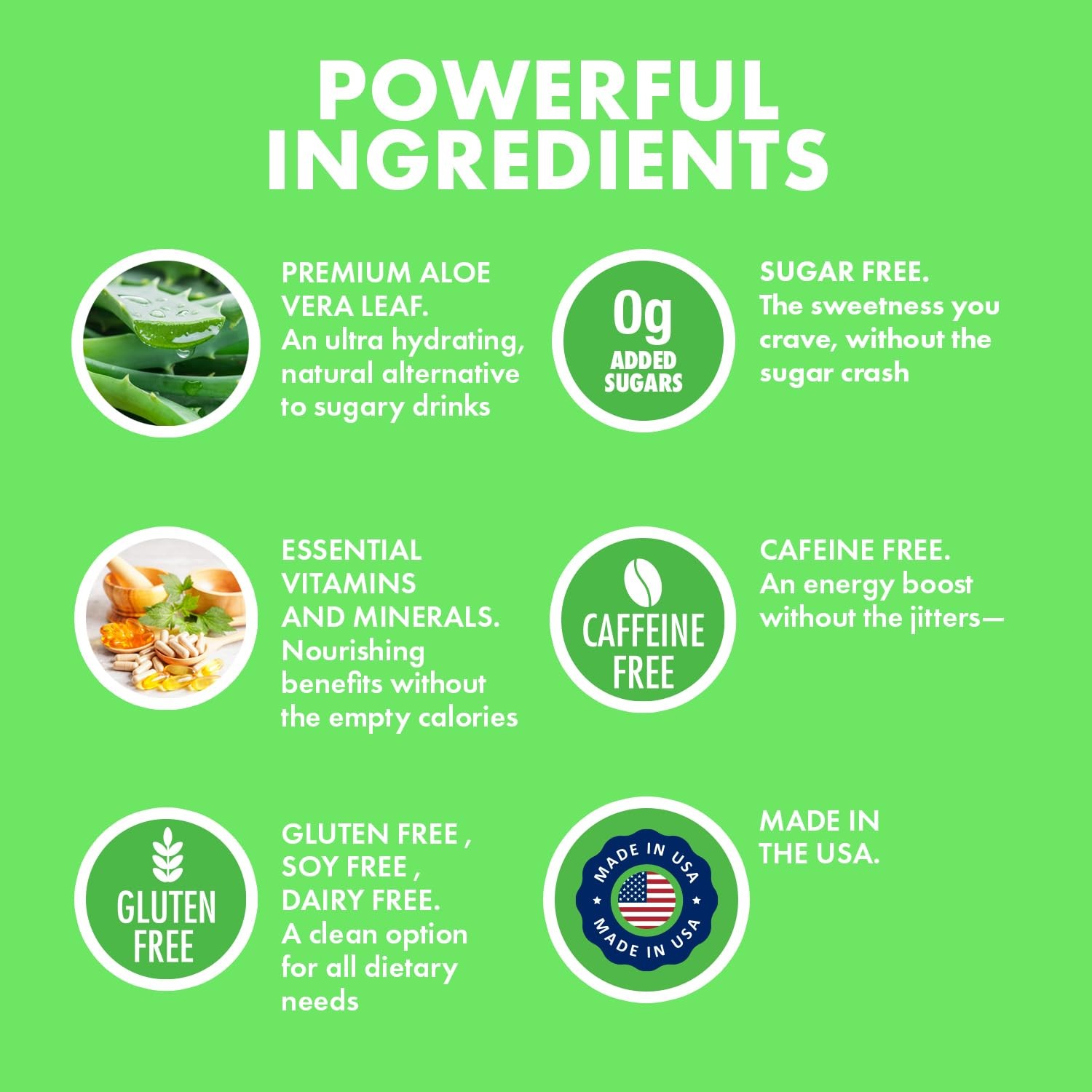 Yes You Can! Aloe Vera Powder Drink Mix – Hydration Booster Infused with Pure