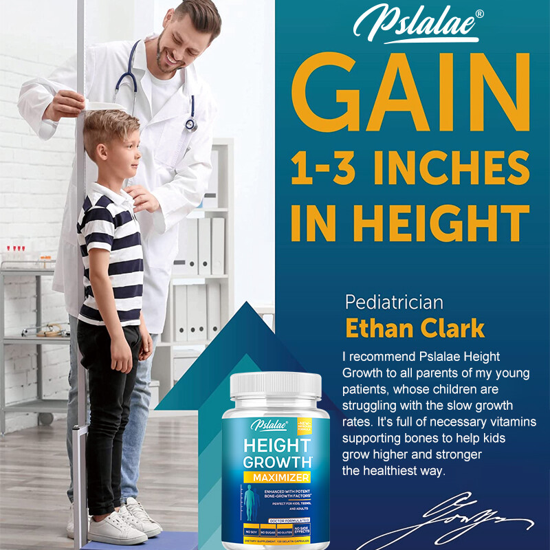 Height Growth Maximizer – Natural Height Increase Supplements – with Calcium