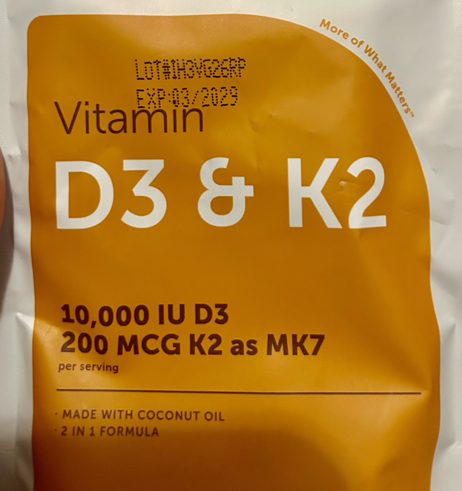 Vitamin D3 K2 10,000 IU D3 200 MCG K2