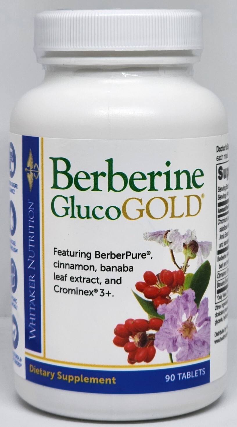 Dr. Whitaker Berberine GlucoGold+ Improved Formula 90 Tablets Sealed Exp. 07/25