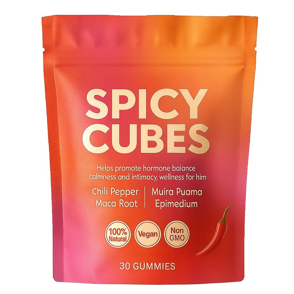1~5 Bag Spicy Cubes Hot Peach Gummies Support for Calm and Relaxation 30 Gummies