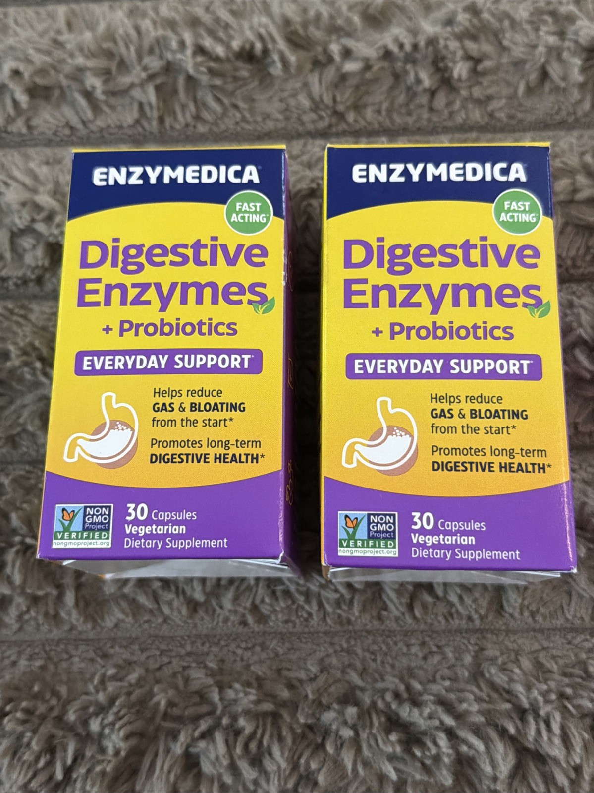 (2) Enzymedica Digestive Enzymes + Probiotics (30 Capsules Each) Exp: 11/27