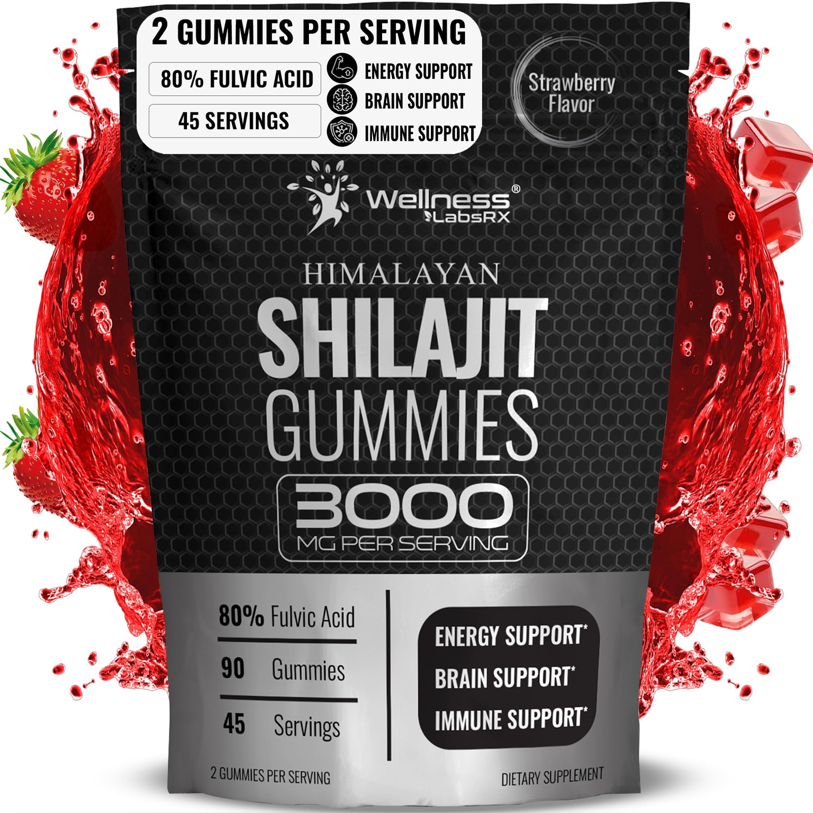 Shilajit Gummies for Men – 3000mg Pure Himalayan Shilajit for Women Keto-Frie…