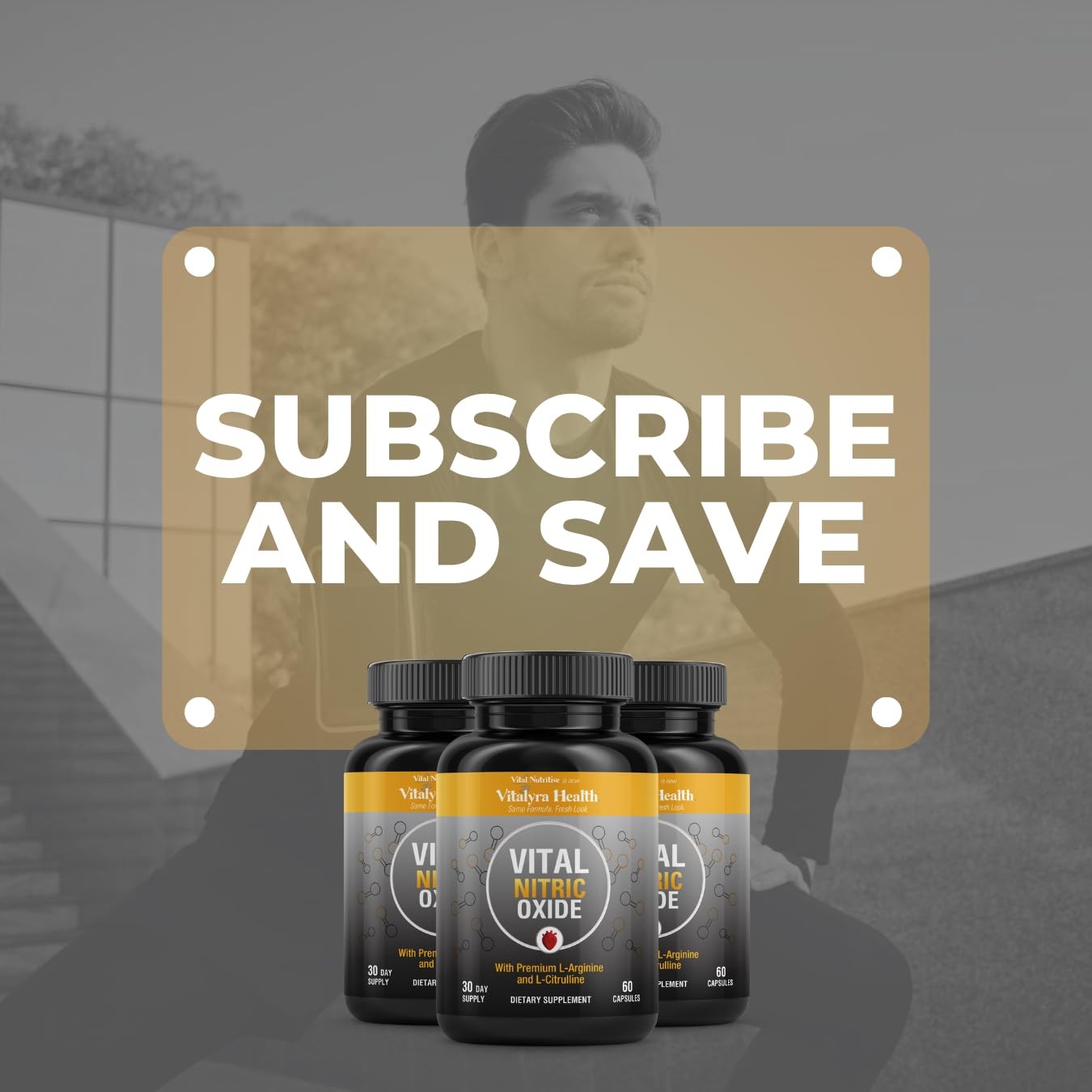 VITAL NUTRITIVE Nitric Oxide Supplement for Men LArginine LCitrulline