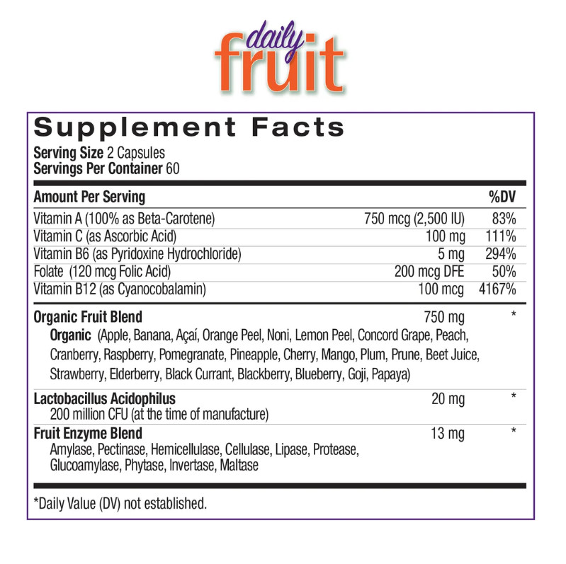 Natrol JuiceFestiv Daily Fruit & Veggie, 240 Capsules