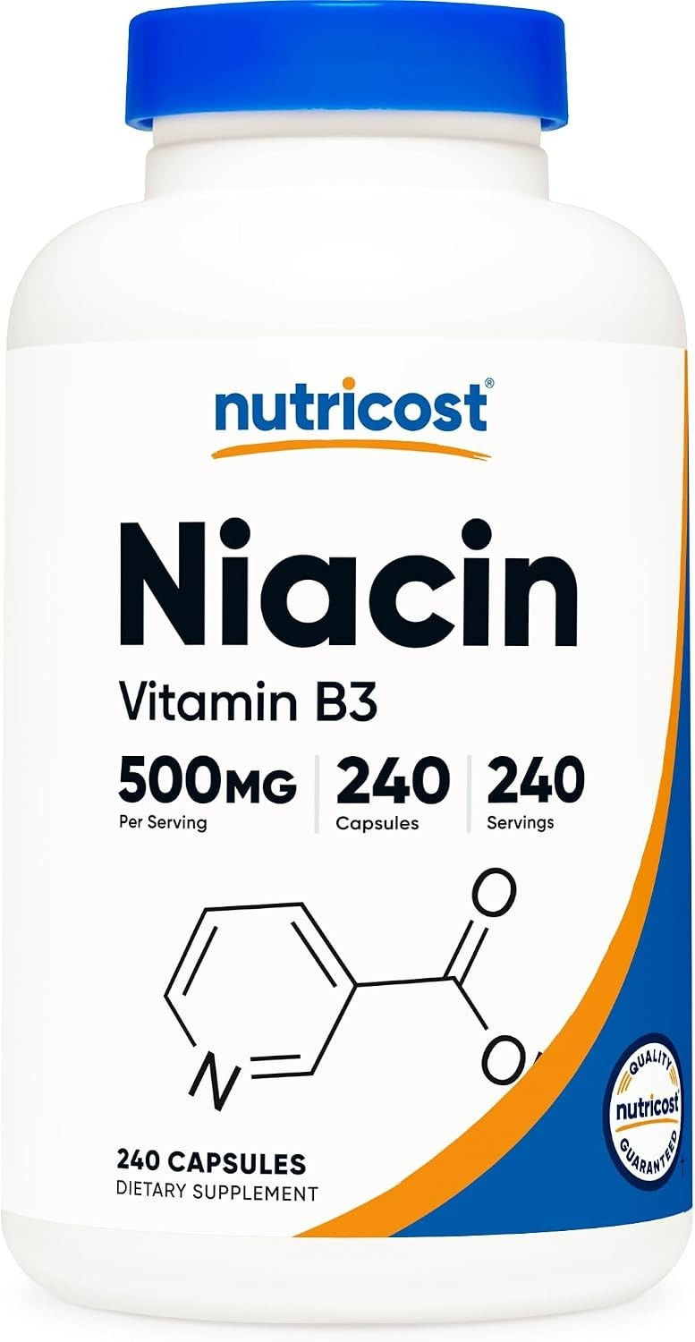 Nutricost Niacinamide (Vitamin B3) 500mg, 240 Capsules – Flush Free, Gluten Free