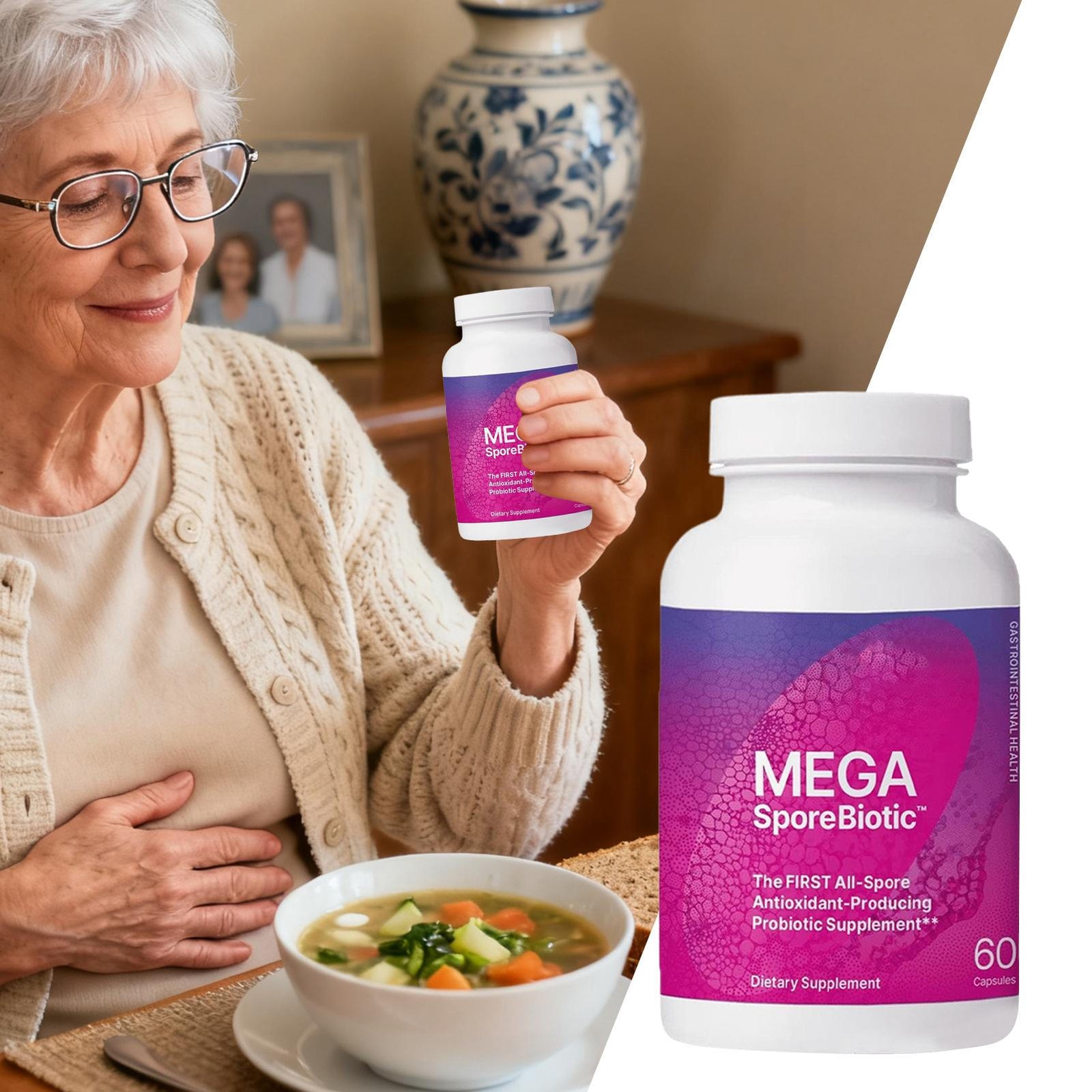 Count 60 Microbiome Labs Megasporebiotic Probiotic Capsules for Health