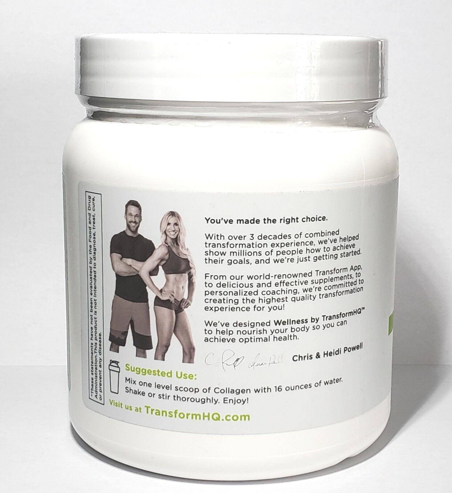 TransformHQ Wellness COLLAGEN – 28 Servings UNFLAVORED – Grass-Fed Transform HQ