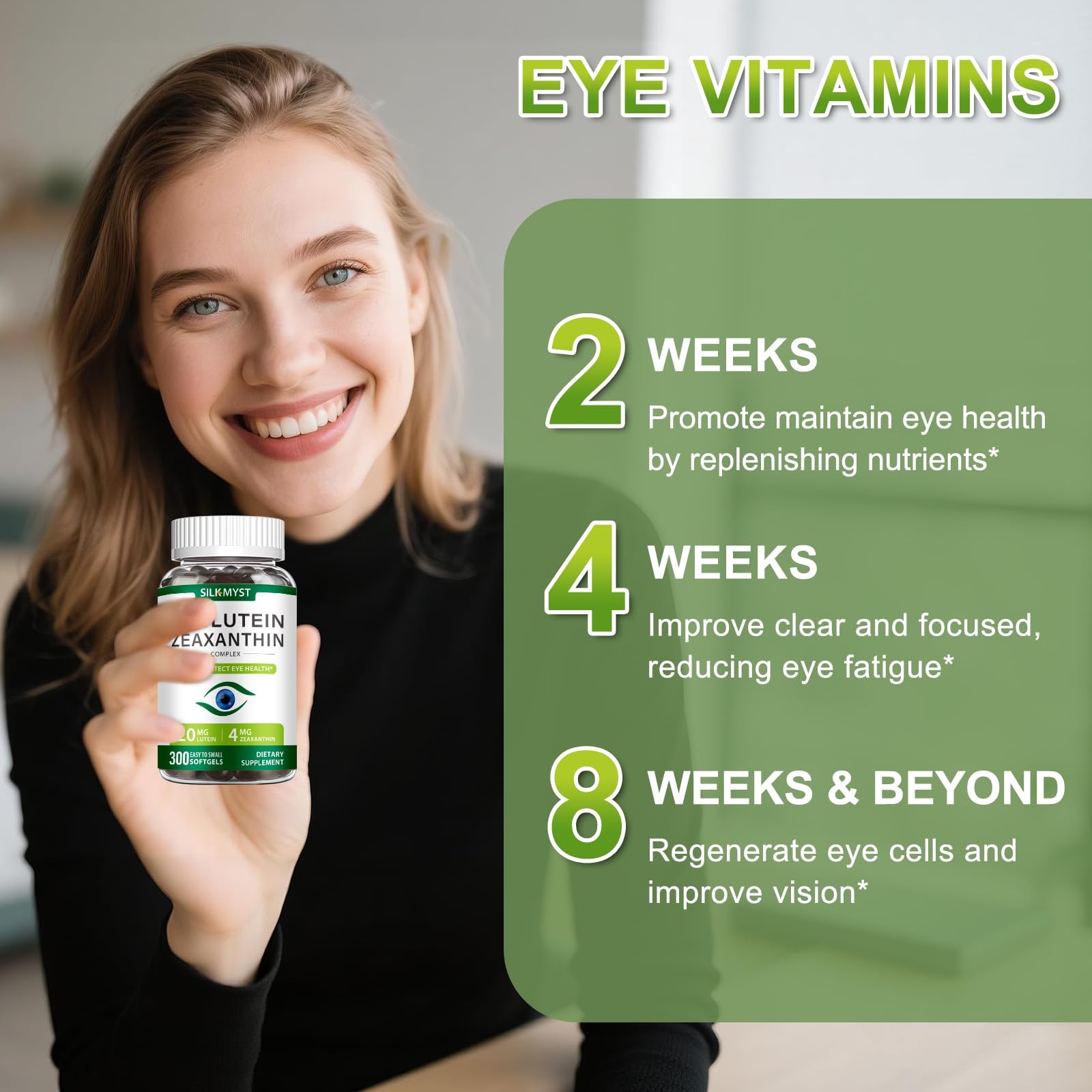 Lutein and Zeaxanthin Supplement - Eye 300 Count (Pack of 1)