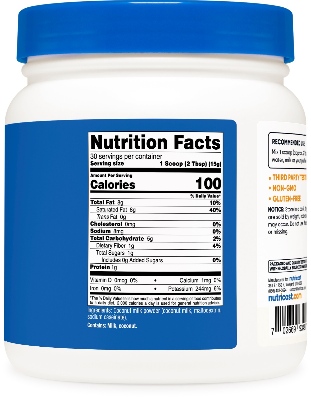 Nutricost Coconut Milk Powder 1LB