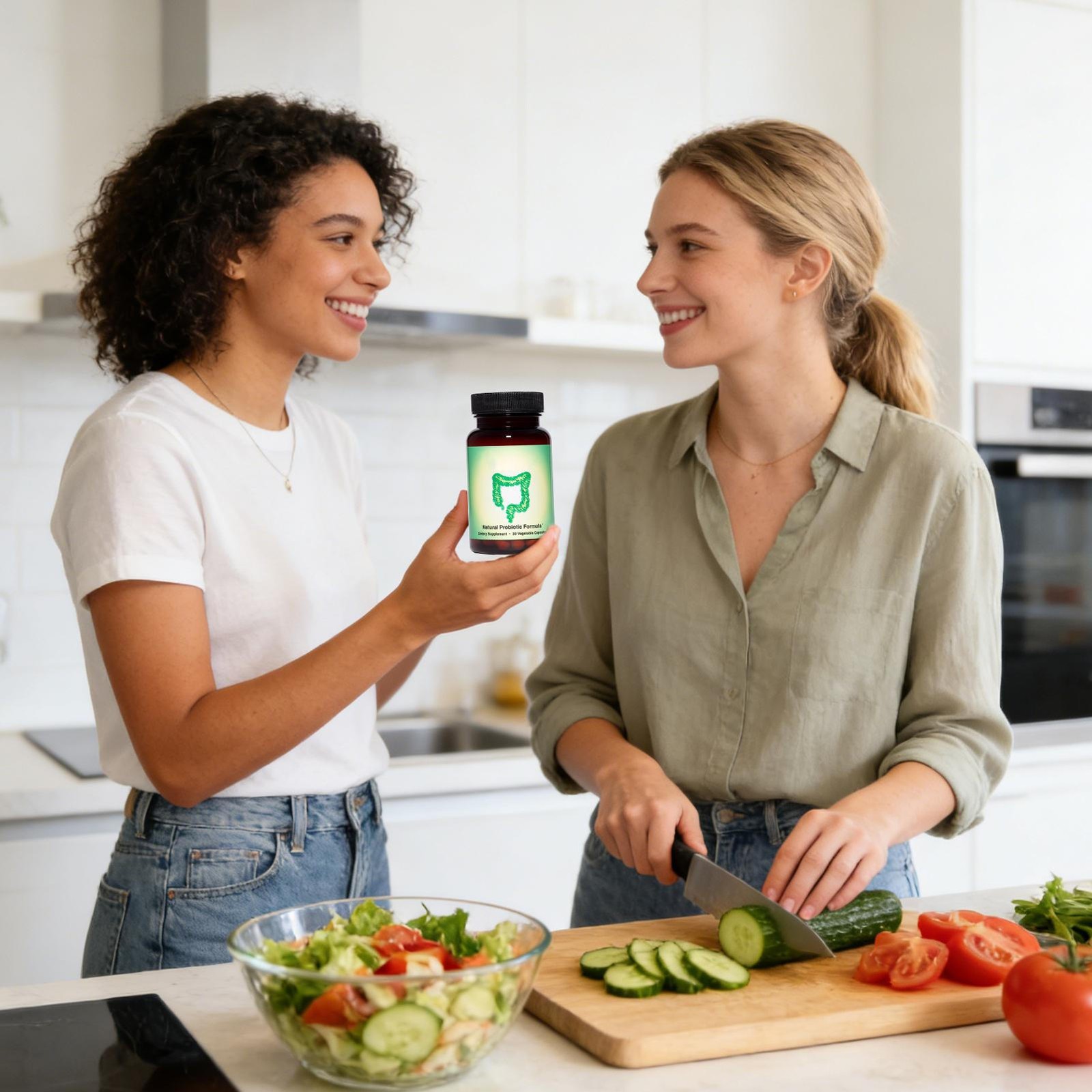3Biome Natural Probiotic Dietary Supplement Non-GMO & Gluten Free, 30 Vegan Caps