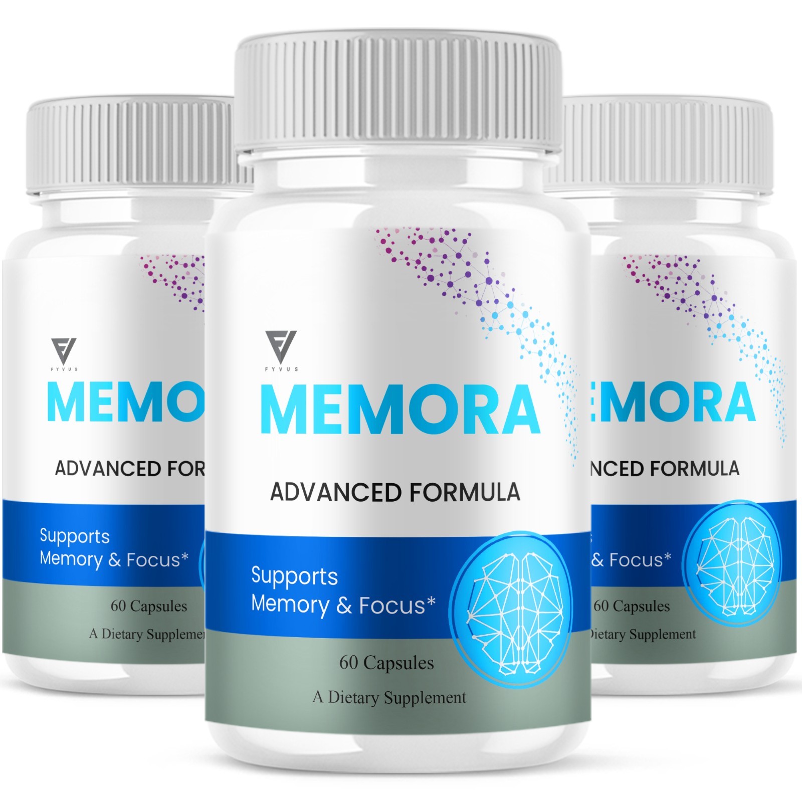 (3 Pack) Memora Memory & Focus, Mem Ora Advanced Supplement (180 Capsules)