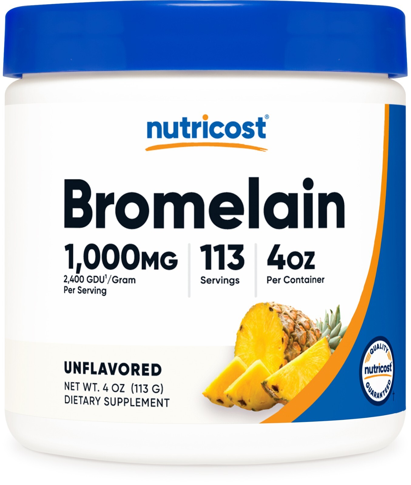 Nutricost Bromelain Powder 4 oz – Bromelain (2400 GDU/g), Non-GMO, Gluten Free