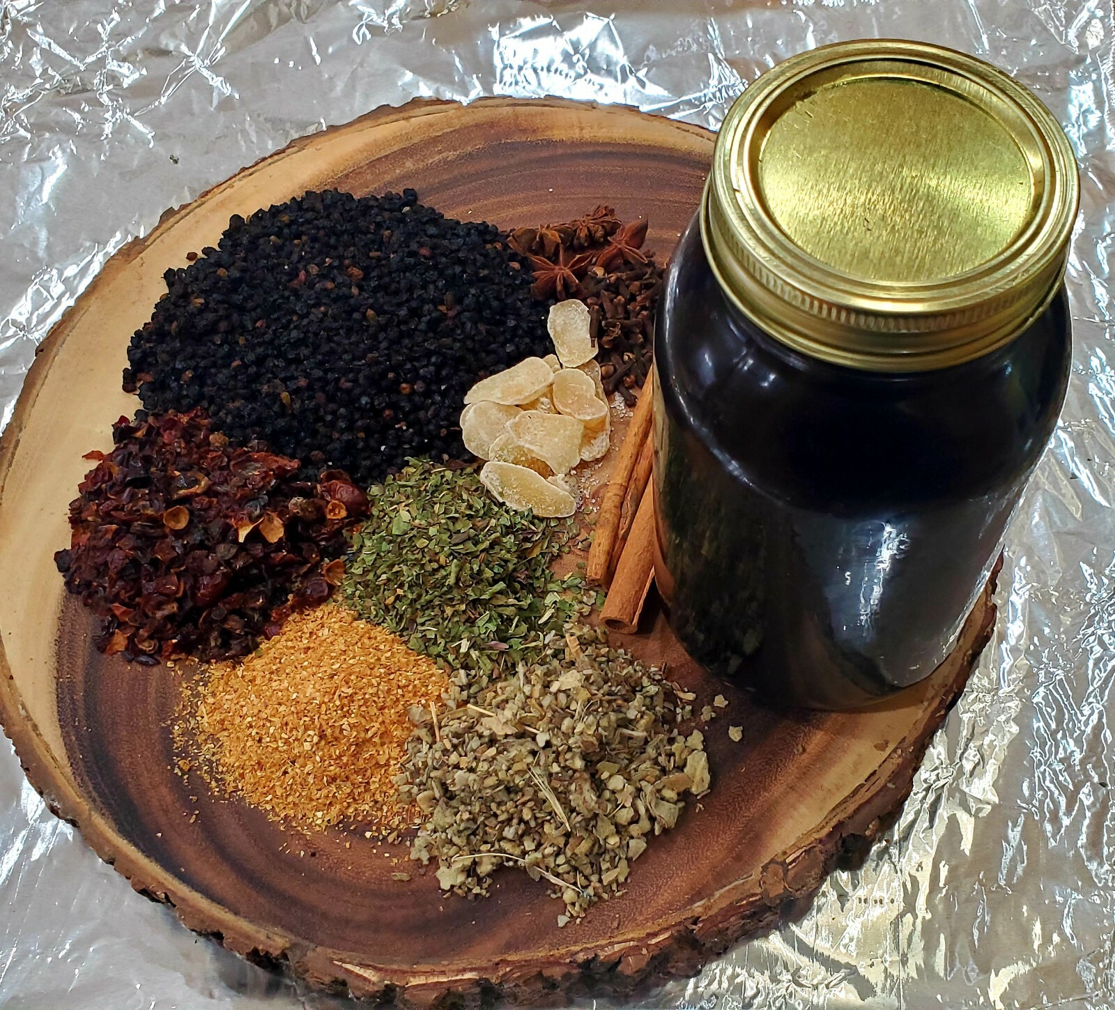 Elderberry Syrup Kit – Makes 32oz – Organic Ingredients – Comes with Brewing Bag
