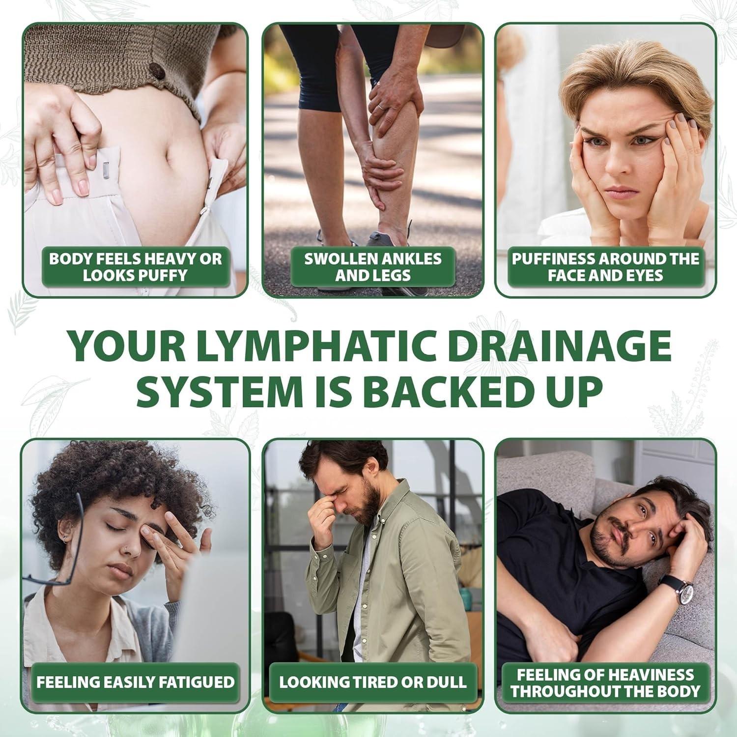 Lymphatic Drainage Capsules Natural Herbal Supplement for Immune Health & Fluid