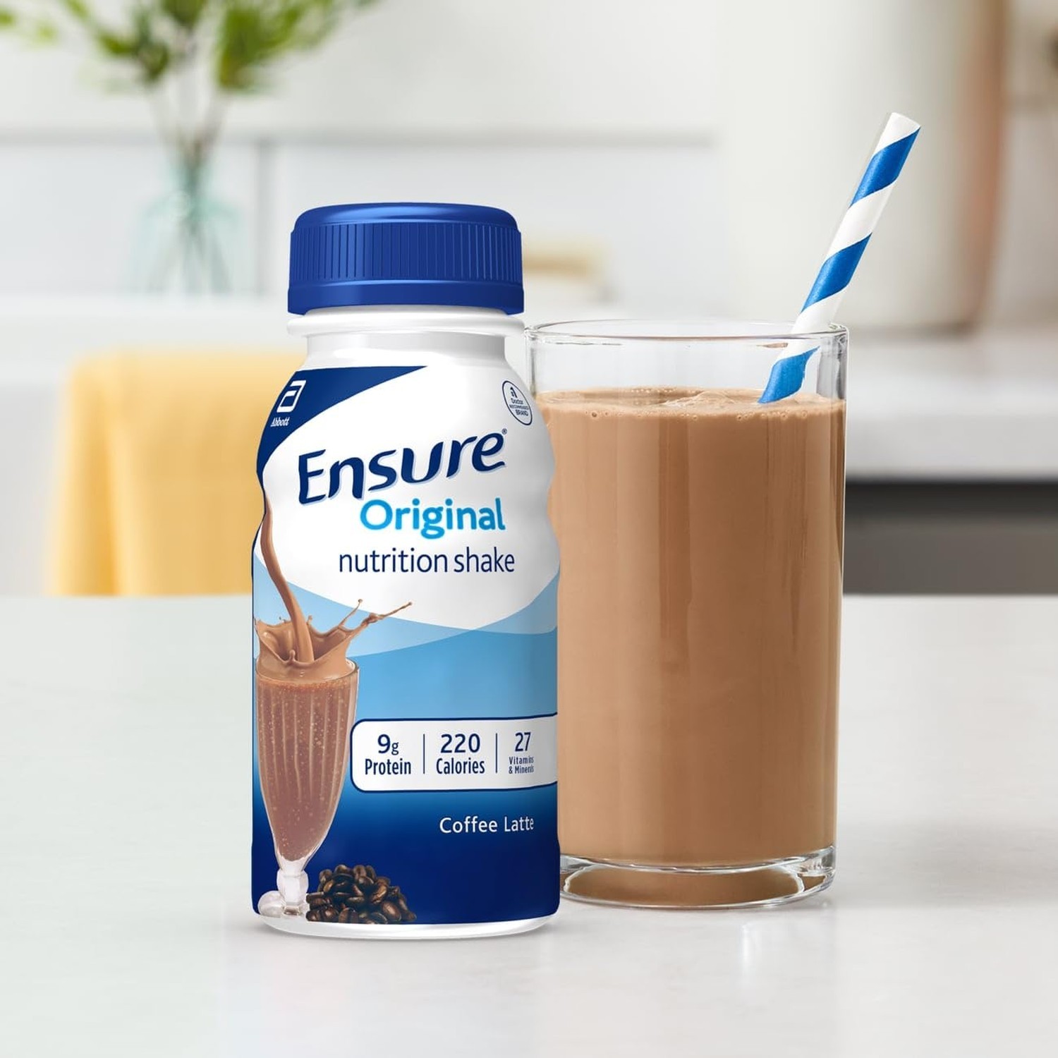 Ensure Original Coffee Latte Nutrition Shake Small Meal Replacement 8oz Pack