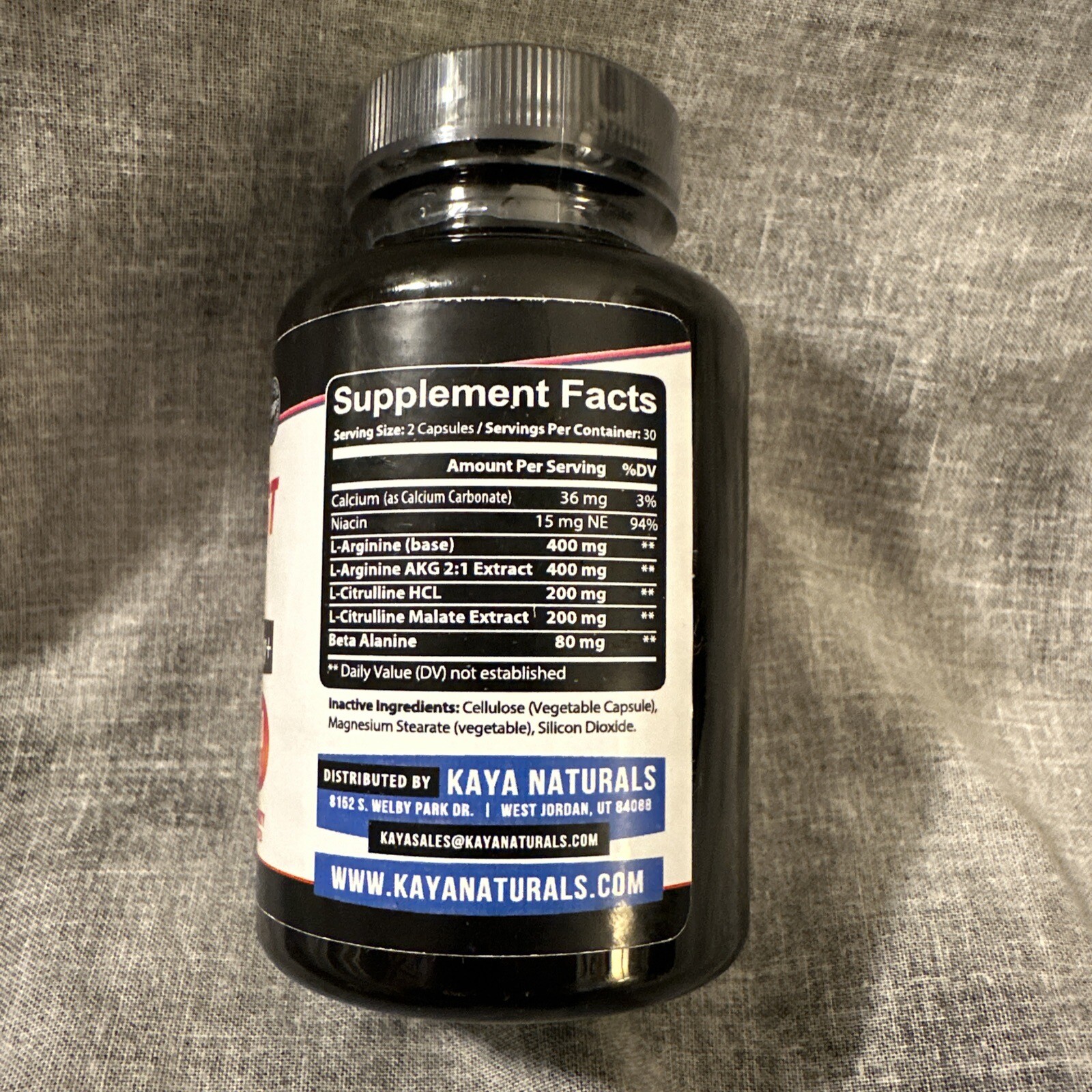 Kaya Naturals Nitric Blast Caps 60 capsules 1200mg EXP 03/2026