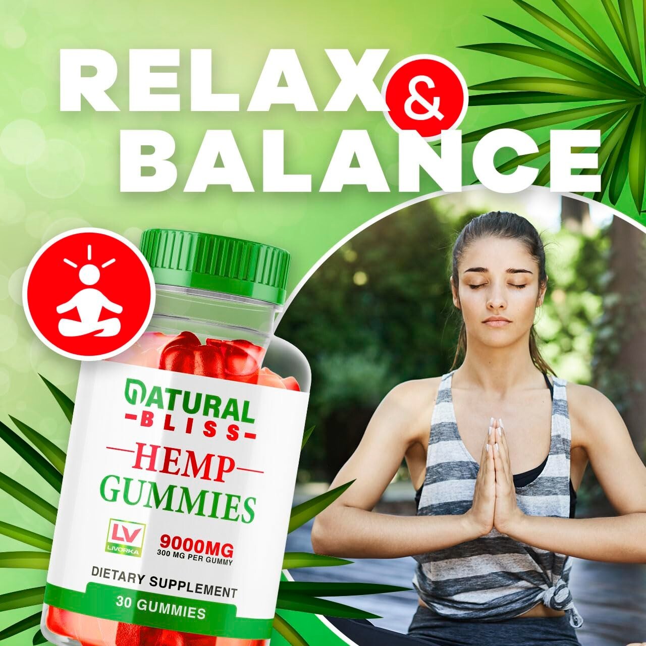 Natural Bliss Gummies, 30 Gummies 30 Count (Pack of 1)