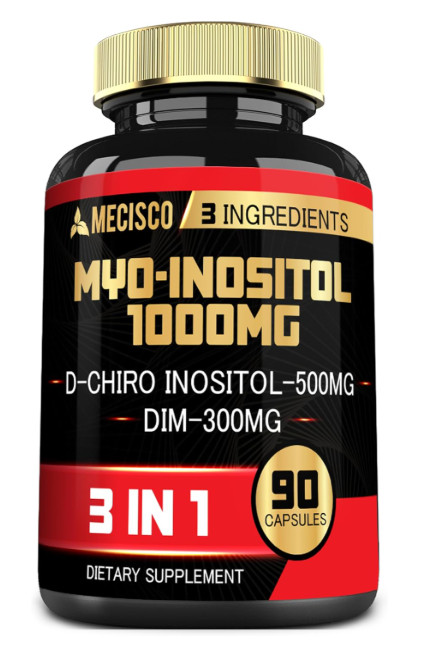 3in1 Myo-Inositol & D-Chiro Inositol Supplement with DIM – 90 Cap – 30 Days 3 PK
