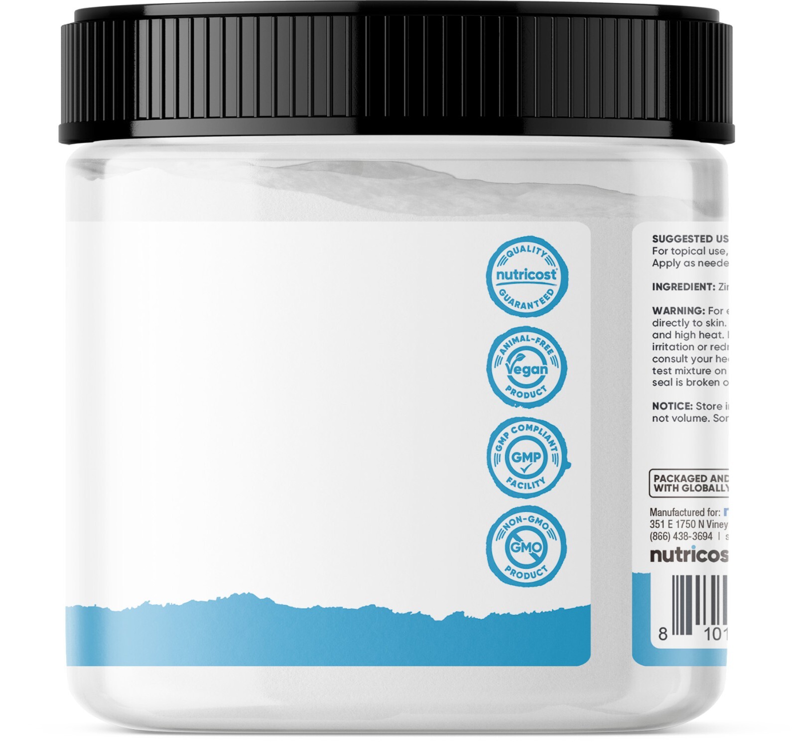Nutricost Zinc Oxide Powder (500 Grams) 100% Pure, No additives – Vegan, Non-GMO
