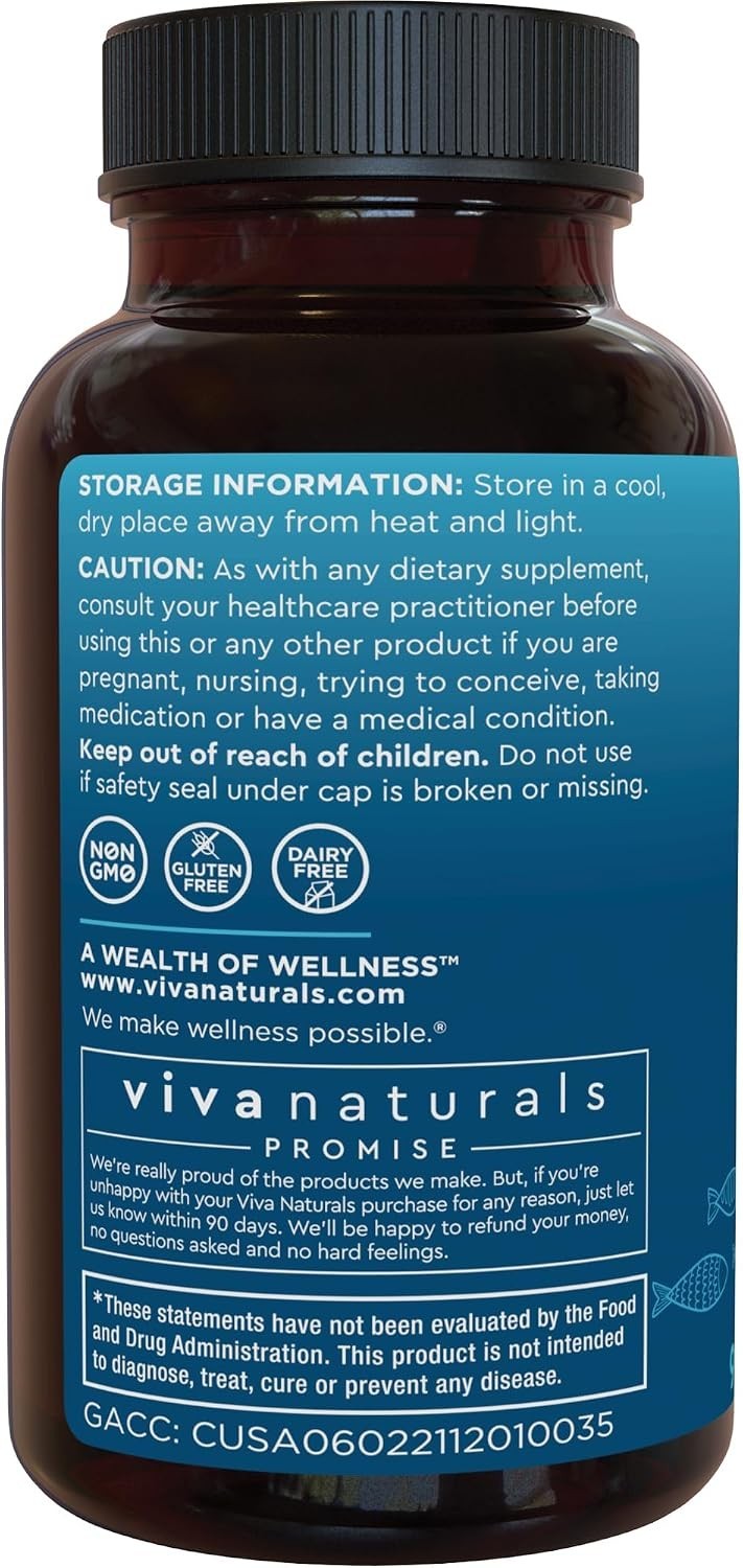 Triple Strength Pure Omega-3 Fish Oil, 2500 mg for Heart & Brain Health, 90 S…
