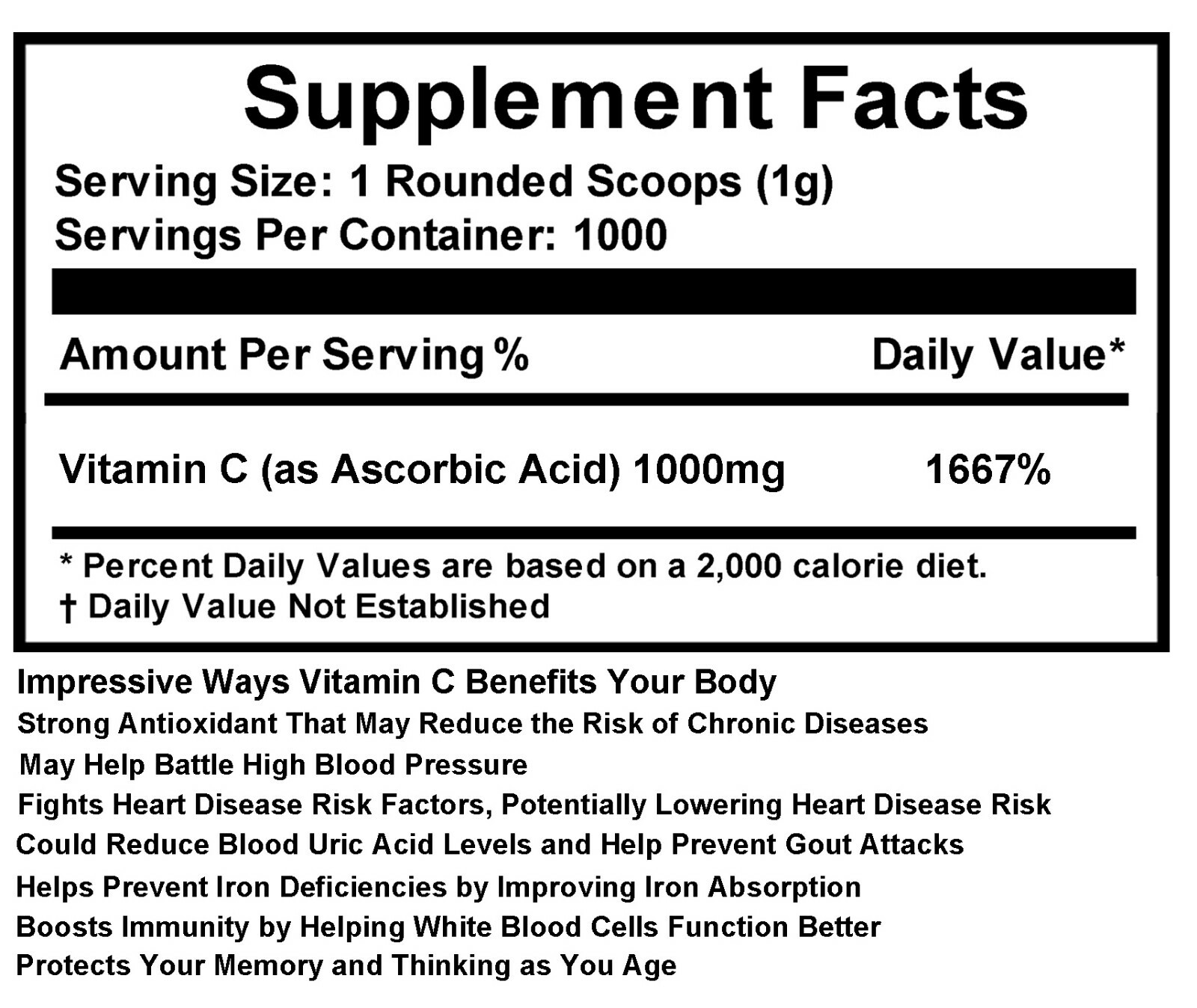 ASCORBIC ACID 2 lb Pure Vitamin C Powder USP Non-GMO Non Irradiated Antioxidant