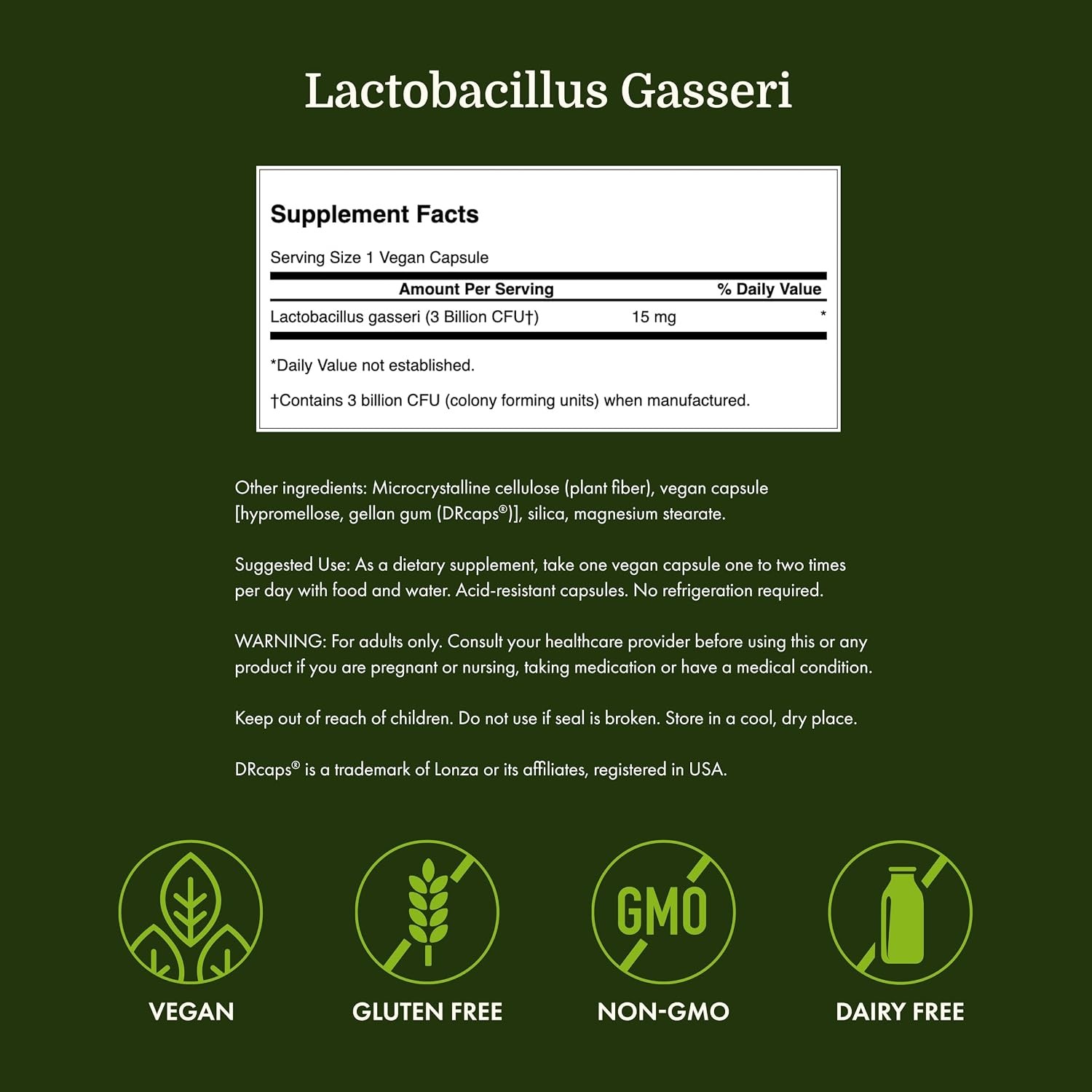 Swanson Lactobacillus Gasseri Probiotics 3 Billion CFU 60 Veg Caps 2 Pack
