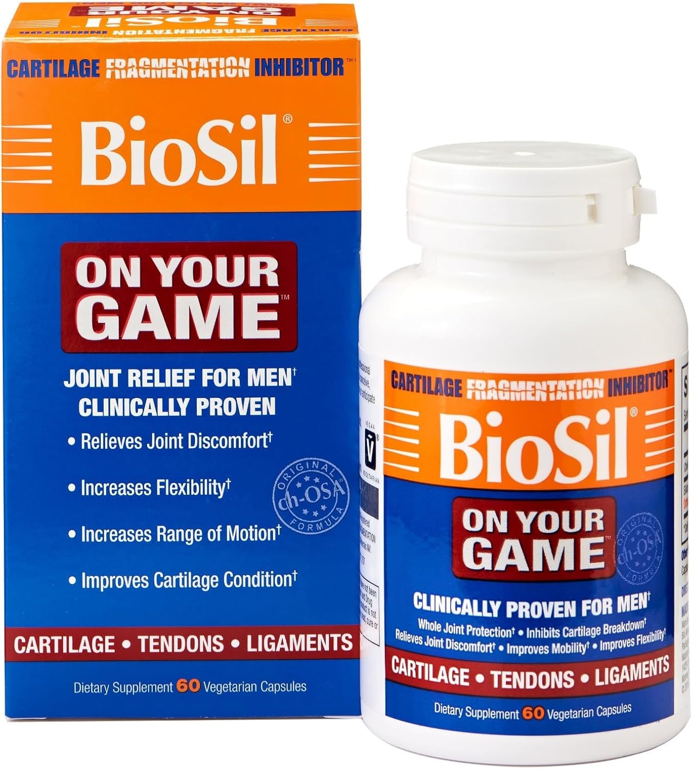 BIOSIL ON YOUR GAME 60 VEGETARIAN CAPSULES 12/2027 BRAND NEW
