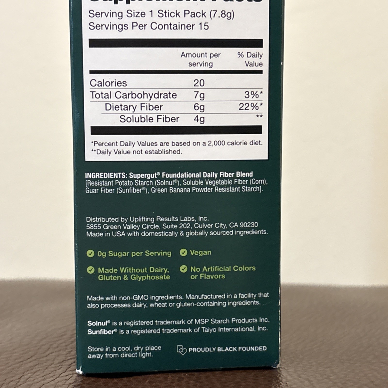 Supergut, Foundational Daily Fiber, Prebiotic Fiber Blend, Unflavored, 15-0.3oz