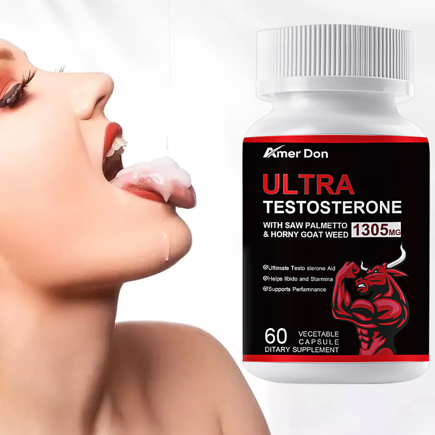 #1 Testosterone Booster Monster Test Caps, T Boost 60 Capsules Male Enhancement