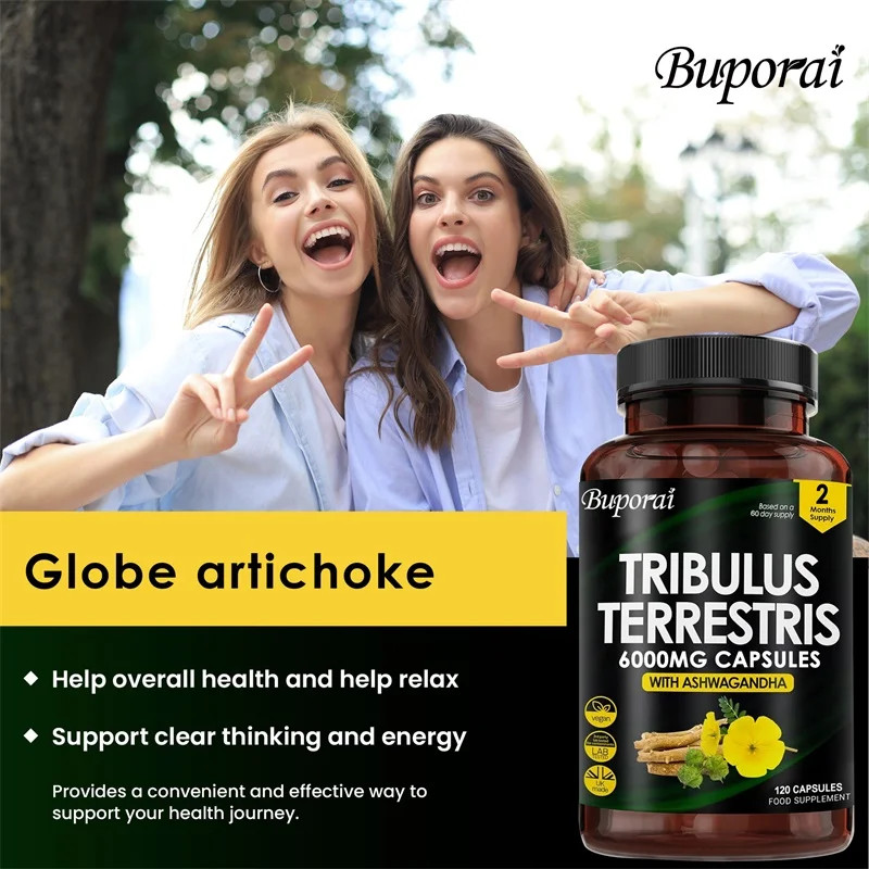 Tribulus Terrestris 120pcs,Improves Mood,Enhances Endurance,Athletic Performance