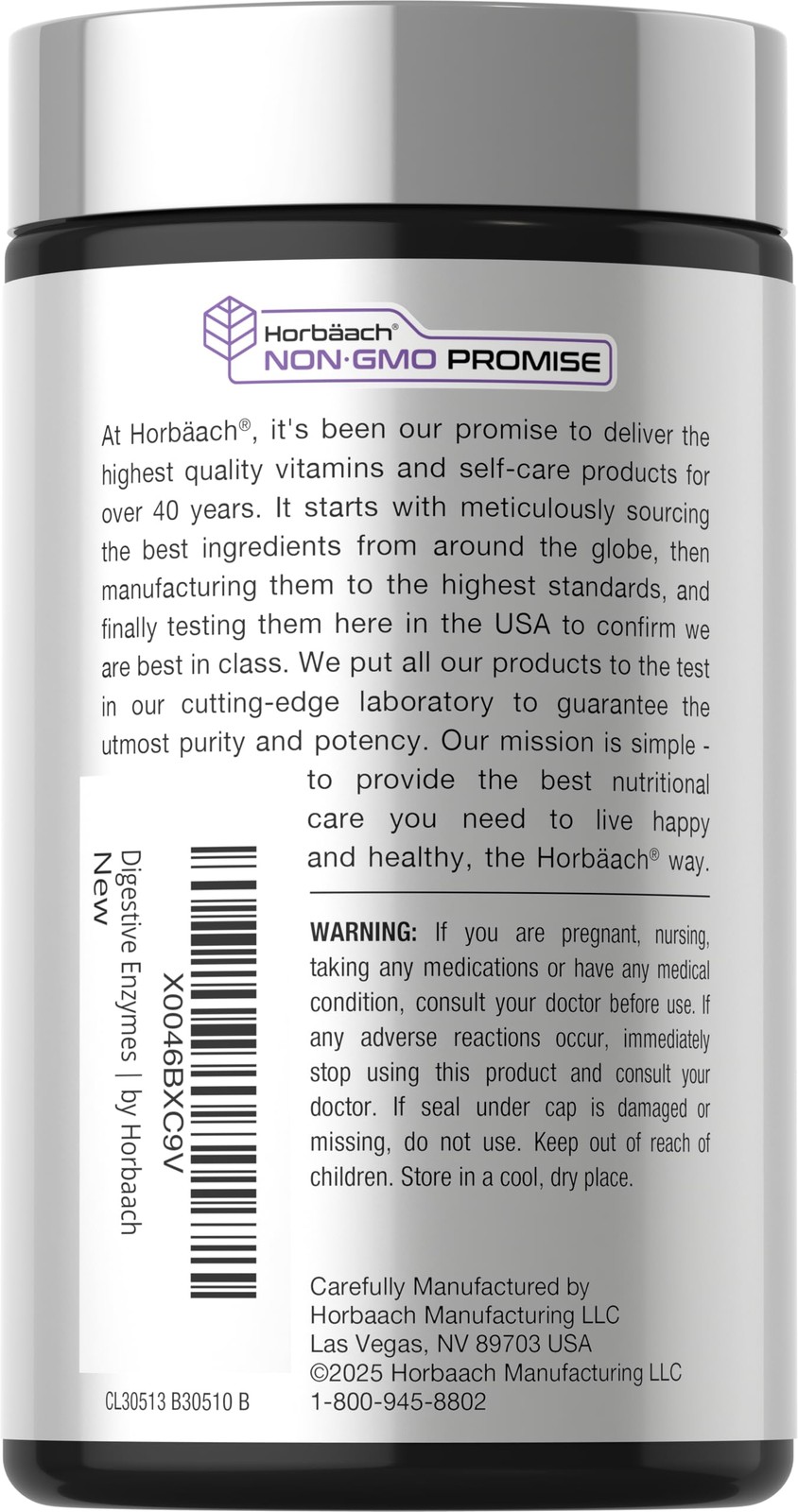 Horbäach Essential Digestive Enzymes | 250 Capsules | 250 Count (Pack of 1)