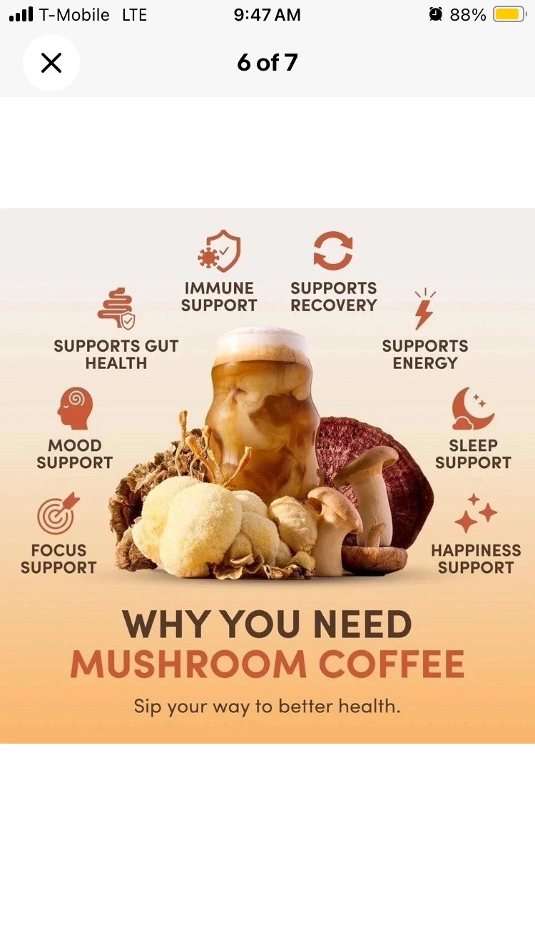 RYZE Mushroom Coffee USDA Organic with 6 Adaptogenic Mushrooms 30 servings New