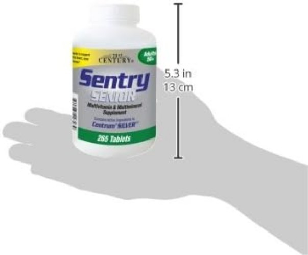 Economy Pack of 2 Sentry Senior Tablets, Gluten-Free Daily Vitamins for 9