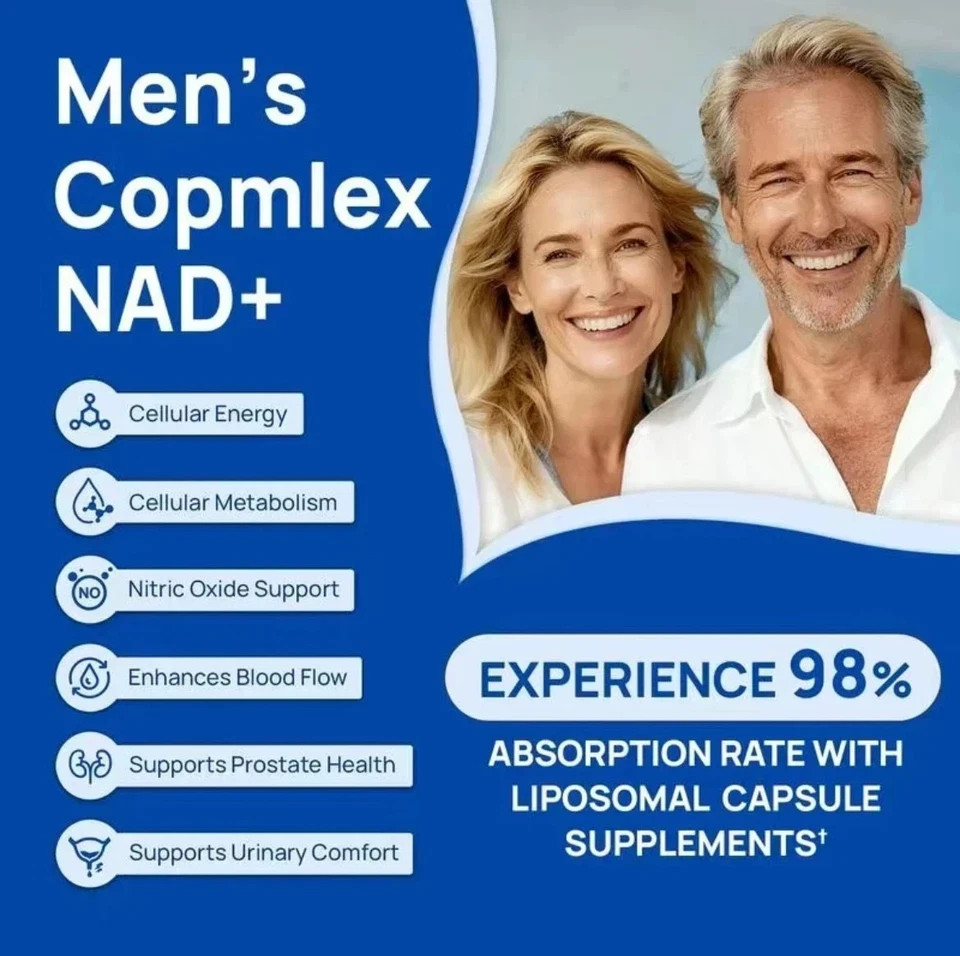 Selerb NAD+ Supplement for Men- Circulation & Prostate Support- 60 Capsules Edib