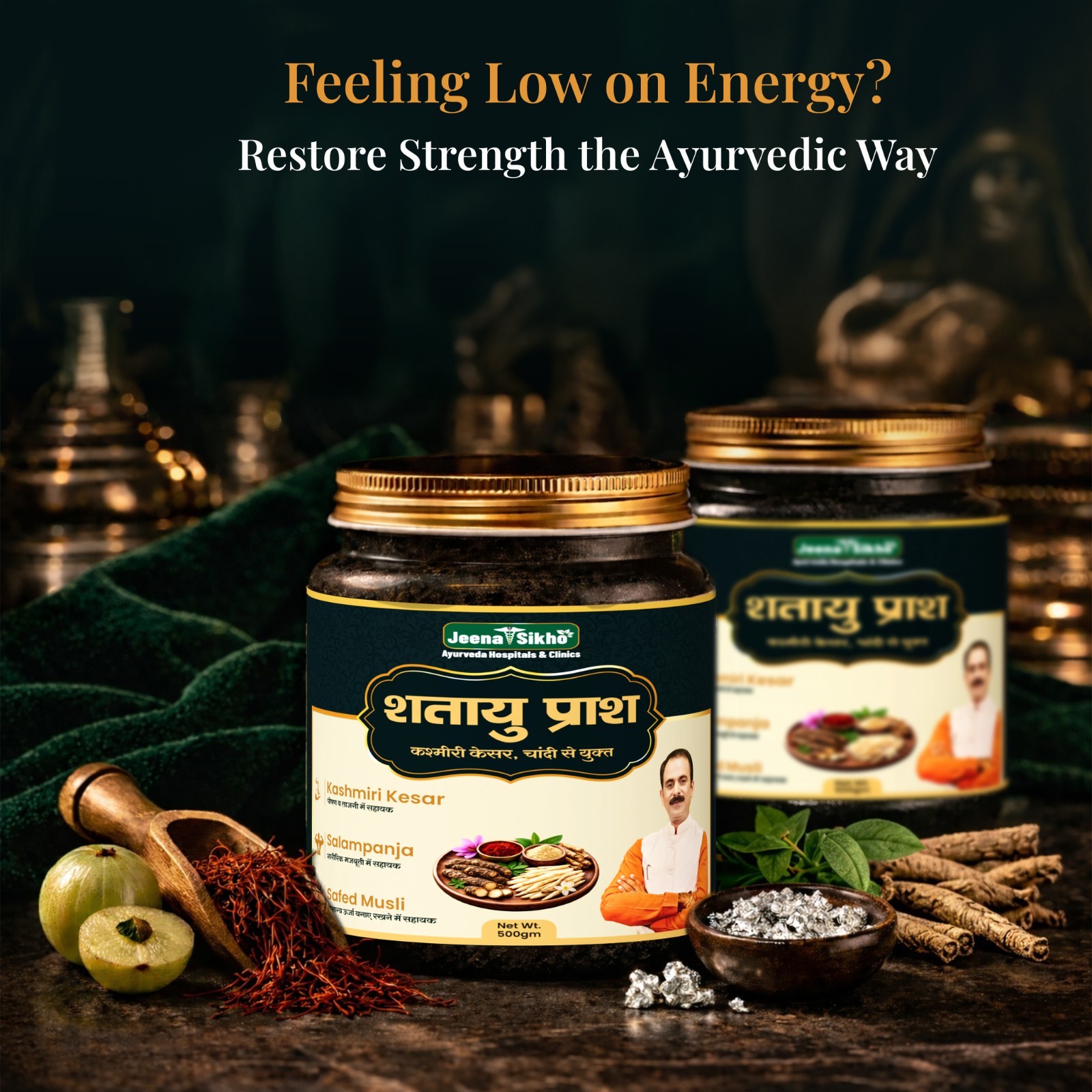 Jeena Sikho Shatayu Prash | Made with Kesar and Salampanja (500g)