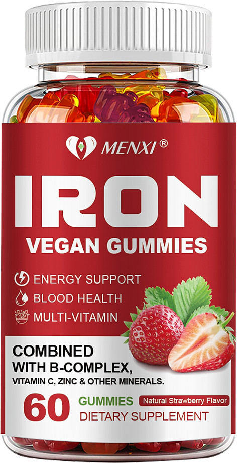 Iron Gummies – with Vitamin C – Energy and Immune Support Hemoglobin Production