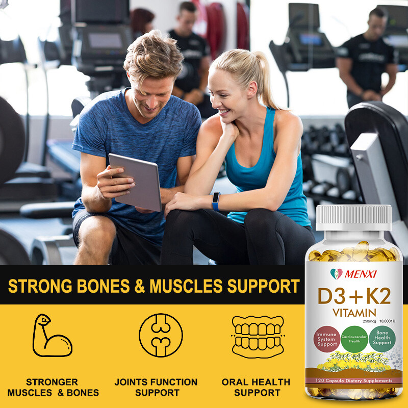 Vitamin K2 (MK7) w/ D3 Bone & Heart Health Non GMO & Gluten Free Easy to Swallow