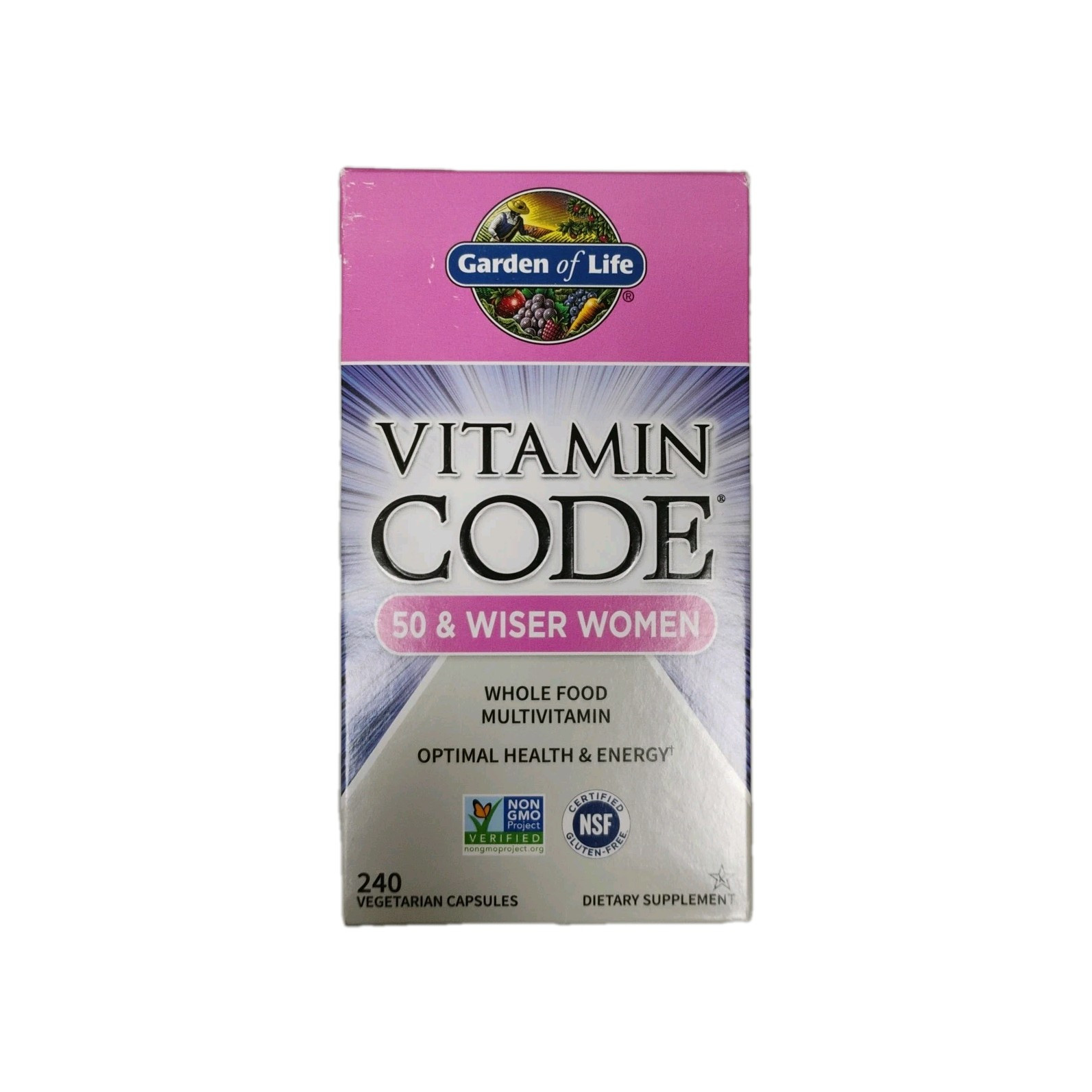 Vitamin Code, Whole Food Multivitamin for Women, 50 & Wiser, 240 Vegetarian 5/26