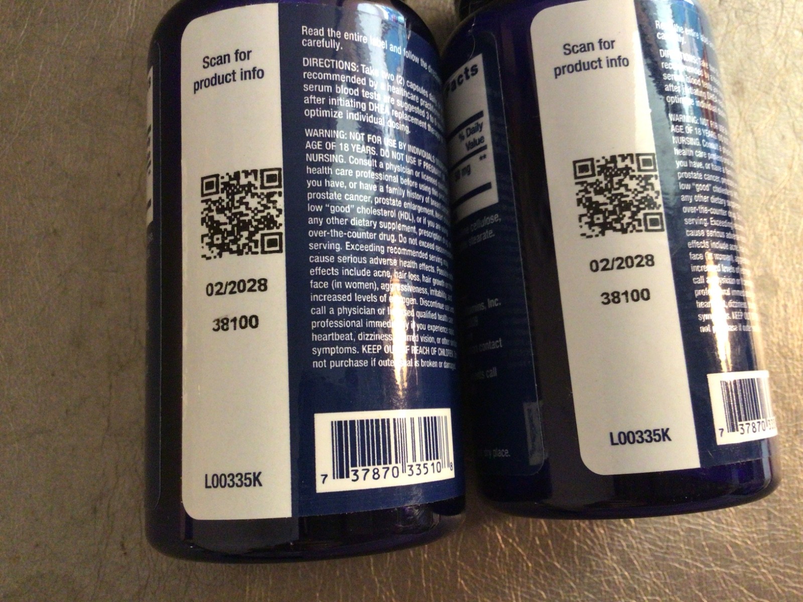 2 Life Extension DHEA 25 mg – 2 x 100 Capsules – Exp 02/2028